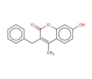 3-Benzyl-7-hydroxy-4-methylcoumarin (CAS 86-44-2) - chemical structure image