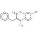 3-Benzyl-7-hydroxy-4-methylcoumarin (CAS 86-44-2) - chemical structure image