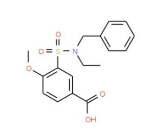 3-(Benzyl-ethyl-sulfamoyl)-4-methoxy-benzoic acid - chemical structure image