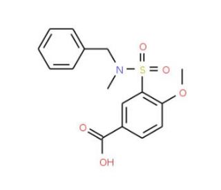 3-(Benzyl-methyl-sulfamoyl)-4-methoxy-benzoic acid - chemical structure image
