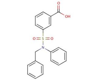 3-(Benzyl-phenyl-sulfamoyl)-benzoic acid - chemical structure image