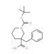 3-Benzyl-piperidine-1,3-dicarboxylic acid 1-tert-butyl ester (CAS 170838-83-2) - chemical structure image