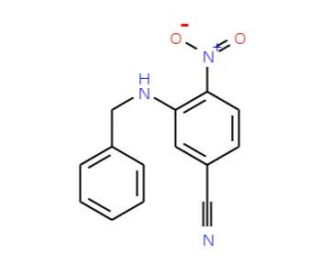 3-(Benzylamino)-4-nitrobenzenecarbonitrile - chemical structure image