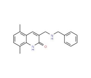 3-(Benzylamino-methyl)-5,8-dimethyl-1H-quinolin-2-one - chemical structure image