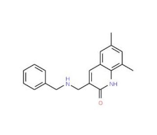 3-(Benzylamino-methyl)-6,8-dimethyl-1H-quinolin-2-one - chemical structure image