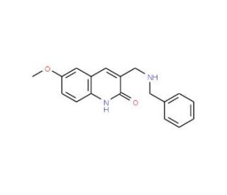 3-(Benzylamino-methyl)-6-methoxy-1H-quinolin-2-one - chemical structure image