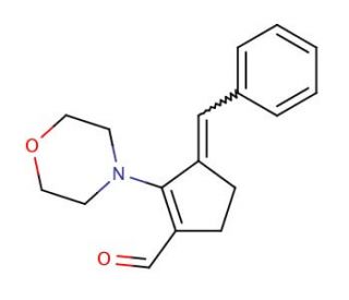 3-Benzylidene-2-morpholin-4-yl-cyclopent-1-enecarbaldehyde - chemical structure image
