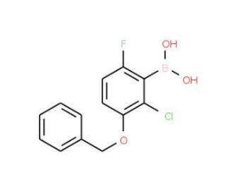3-Benzyloxy-2-chloro-6-fluorophenylboronic acid (CAS 957062-67-8) - chemical structure image