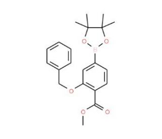 3-Benzyloxy-4-methoxycarbonylphenylboronic acid, pinacol ester (CAS 1073355-16-4) - chemical structure image