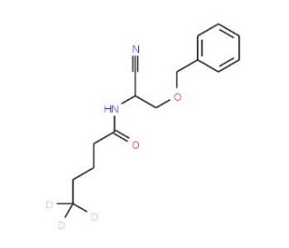 3-Benzyloxy-&alpha;-(N-butyryl-d3)-aminopropionitrile - chemical structure image