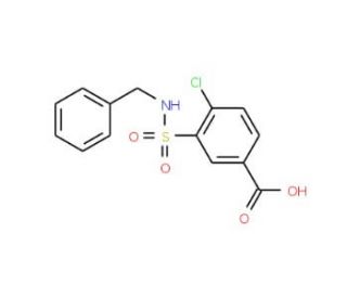 3-Benzylsulfamoyl-4-chloro-benzoic acid - chemical structure image