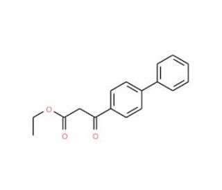 3-Biphenyl-4-yl-3-oxo-propionic acid ethyl ester (CAS 57477-98-2) - chemical structure image