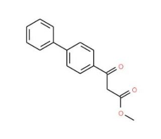 3-Biphenyl-4-yl-3-oxo-propionic acid methyl ester (CAS 56216-10-5) - chemical structure image