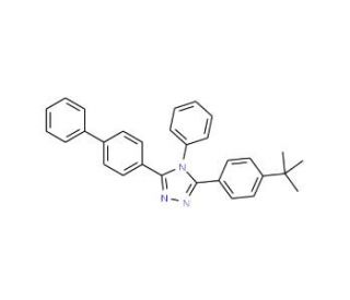 3-(Biphenyl-4-yl)-5-(4-tert-butylphenyl)-4-phenyl-4H-1,2,4-triazole (CAS 150405-69-9) - chemical structure image