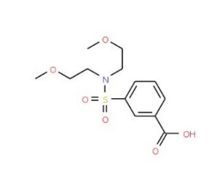 3-{[bis(2-methoxyethyl)amino]sulfonyl}benzoic acid - chemical structure image