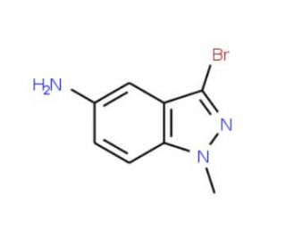 3-Bromo-1-methyl-1H-indazol-5-ylamine (CAS 1092351-49-9) - chemical structure image