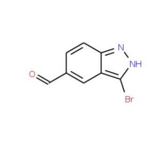3-Bromo-1H-indazole-5-carboxaldehyde (CAS 1086391-08-3) - chemical structure image