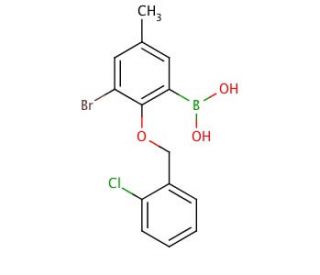 3-Bromo-2-(2′-chlorobenzyloxy)-5-methylphenylboronic acid (CAS 849052-17-1) - chemical structure image