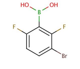 3-Bromo-2,6-difluorophenylboronic acid (CAS 352535-84-3) - chemical structure image