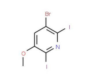3-Bromo-2,6-diiodo-5-methoxypyridine - chemical structure image