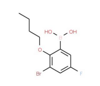 3-Bromo-2-butoxy-5-fluorophenylboronic acid (CAS 352534-85-1) - chemical structure image
