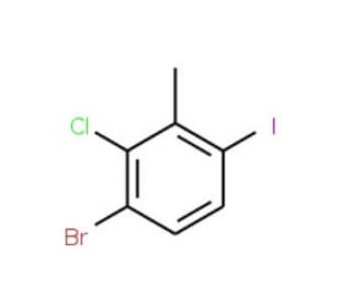 3-Bromo-2-chloro-6-iodotoluene (CAS 1000573-57-8) - chemical structure image