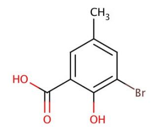3-bromo-2-hydroxy-5-methylbenzoic acid - chemical structure image