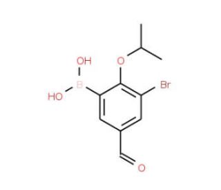 3-Bromo-2-isopropoxy-5-formylphenylboronic acid (CAS 1072951-86-0) - chemical structure image