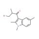 3-Bromo-2-methyl-1-(1,2,5-trimethyl-1H-indol-3-yl)propan-1-one - chemical structure image