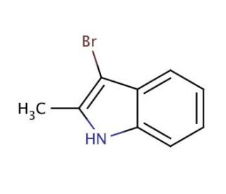 3-bromo-2-methyl-1H-indole (CAS 1496-78-2) - chemical structure image