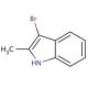 3-bromo-2-methyl-1H-indole (CAS 1496-78-2) - chemical structure image