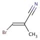 3-Bromo-2-methylacrylonitrile, mixture of cis and trans (CAS 150163-13-6) - chemical structure image