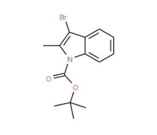 3-Bromo-2-methylindole, N-BOC protected (CAS 775305-12-9) - chemical structure image