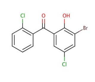 3-Bromo-2&prime;,5-dichloro-2-hydroxybenzophenone (CAS 332104-57-1) - chemical structure image