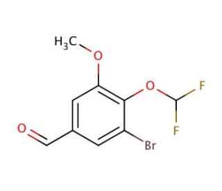 3-bromo-4-(difluoromethoxy)-5-methoxybenzaldehyde - chemical structure image