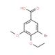 3-Bromo-4-ethoxy-5-methoxy-benzoic acid - chemical structure image