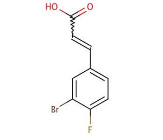 3-Bromo-4-fluorocinnamic acid (CAS 160434-49-1) - chemical structure image