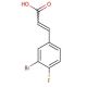 3-Bromo-4-fluorocinnamic acid (CAS 160434-49-1) - chemical structure image