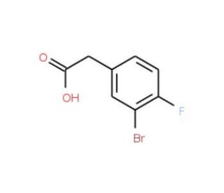 3-Bromo-4-fluorophenylacetic acid (CAS 194019-11-9) - chemical structure image