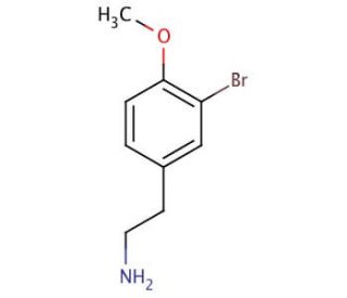 3-Bromo-4-methoxyphenethylamine (CAS 159465-27-7) - chemical structure image