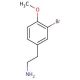 3-Bromo-4-methoxyphenethylamine (CAS 159465-27-7) - chemical structure image