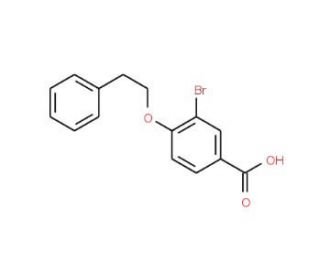 3-Bromo-4-(phenethyloxy)benzoic acid - chemical structure image