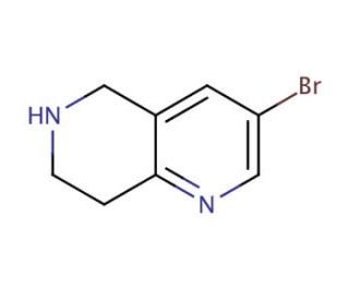 3-Bromo-5,6,7,8-tetrahydro-1,6-naphthyridine (CAS 625100-00-7) - chemical structure image