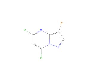 3-Bromo-5,7-dichloro-pyrazolo[1,5-a]pyrimidine (CAS 114040-06-1) - chemical structure image