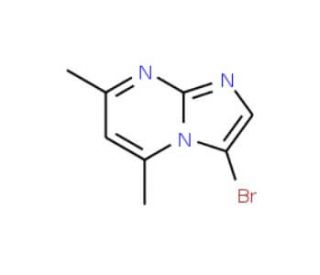 3-Bromo-5,7-dimethylimidazo[1,2-a]pyrimidine (CAS 6840-20-6) - chemical structure image