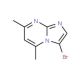 3-Bromo-5,7-dimethylimidazo[1,2-a]pyrimidine (CAS 6840-20-6) - chemical structure image