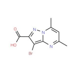 3-Bromo-5,7-dimethylpyrazolo[1,5-a]pyrimidine-2-carboxylic acid - chemical structure image