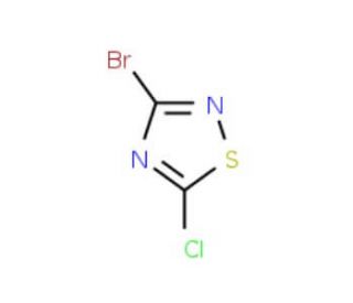 3-Bromo-5-chloro-1,2,4-thiadiazole (CAS 37159-60-7) - chemical structure image