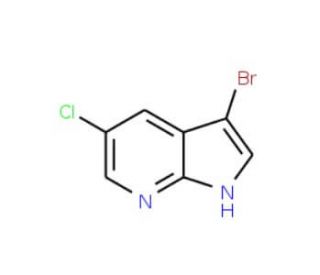 3-Bromo-5-chloro-1H-pyrrolo[2,3-b]pyridine (CAS 866546-09-0) - chemical structure image