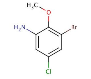 3-bromo-5-chloro-2-methoxyaniline (CAS 569688-63-7) - chemical structure image